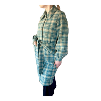 Monki Green plaid coat