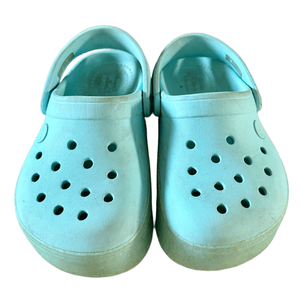 Crocs kids Green platform clogs