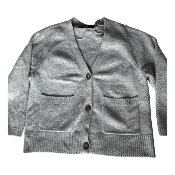 Grey knit cardigan