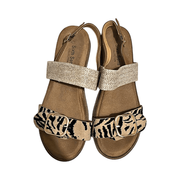 Multicolor buckle sandals