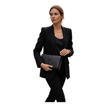 YSL belle de jour Black leather clutch