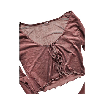 Punertavan ruskea läpikuultava paita