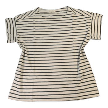 Jackpot Raidallinen Paita - Organic Cotton - Musta Valkoinen - L