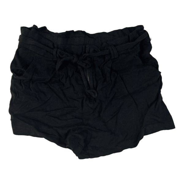 Black waist tie shorts