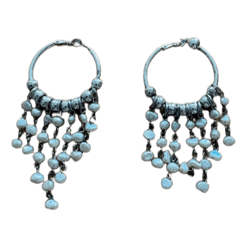 Beaded hoop earrings snö of Sweden