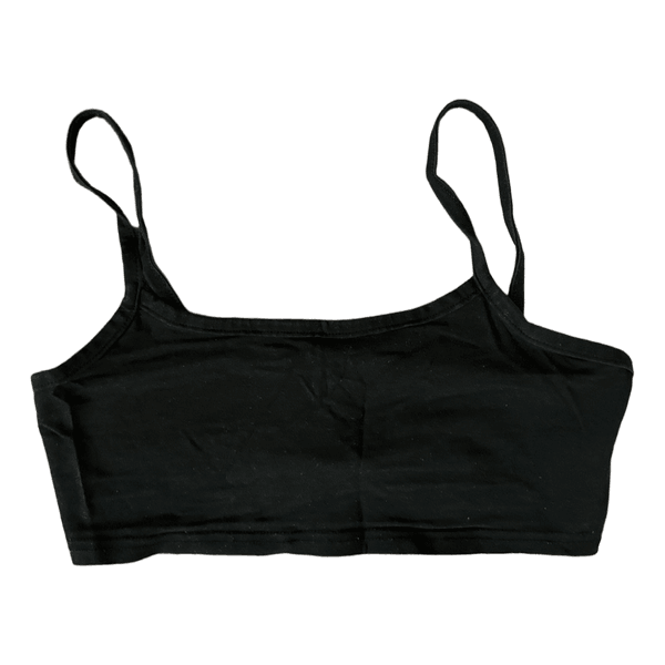 Black basic crop top