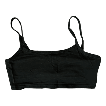 Black basic crop top