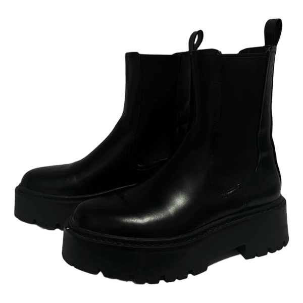Black platform boots