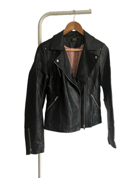 Black faux leather jacket