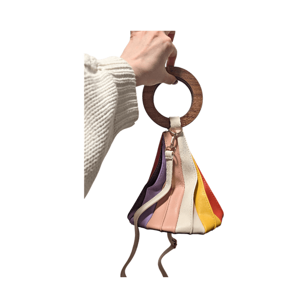 Multicolor handle bag