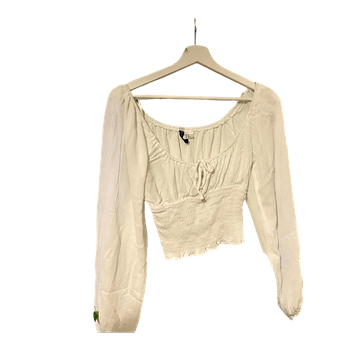 White long sleeve crop top