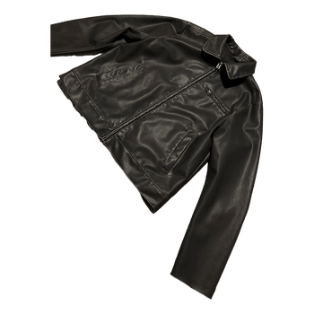 Black faux leather jacket
