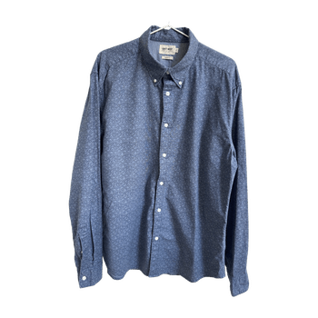 Tummansininen slim fit kauluspaita