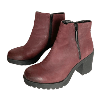 Vagabond 36 high heels boots real leather, red / burgundy