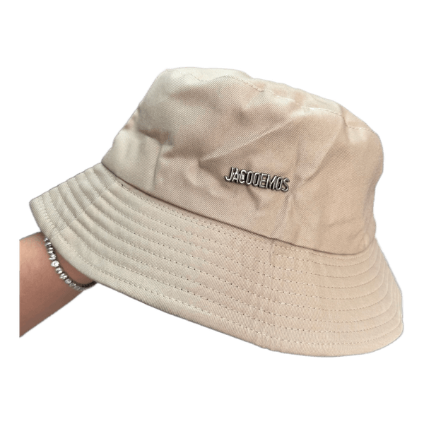beige bucket hat