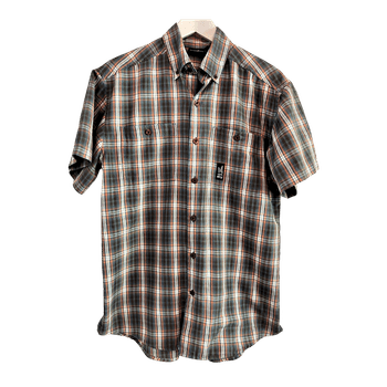 Ruudullinen lyhythihainen kauluspaita, koko XS