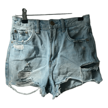 Lyseblå denimshorts