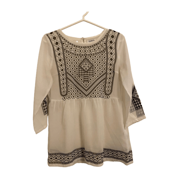 Folded and hung blouse
