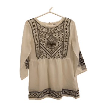 Folded and hung blouse
