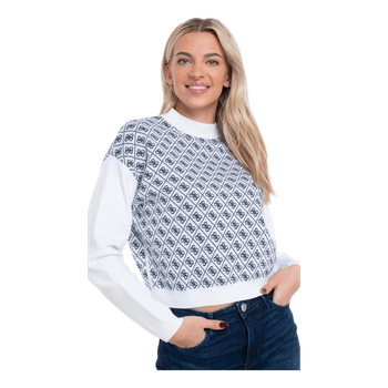 Guess white patterned sweater