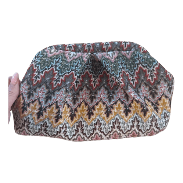 Mønstret clutch taske