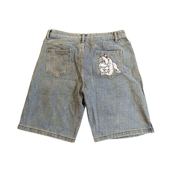 Blue jnco denim shorts