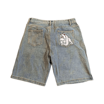 Blue jnco denim shorts