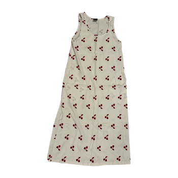 White cherry print maxi dress