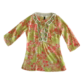 H&M floral beaded blouse