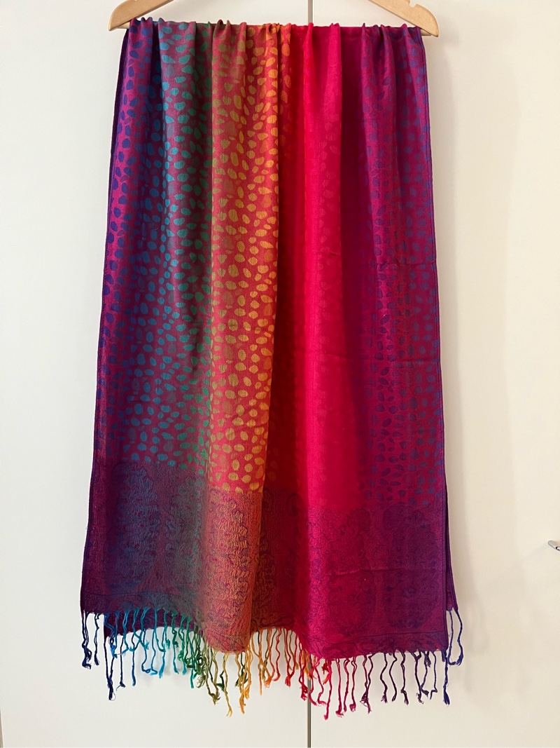 Multicolor cashmere scarf