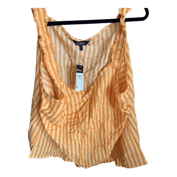 Yellow striped sleeveless top