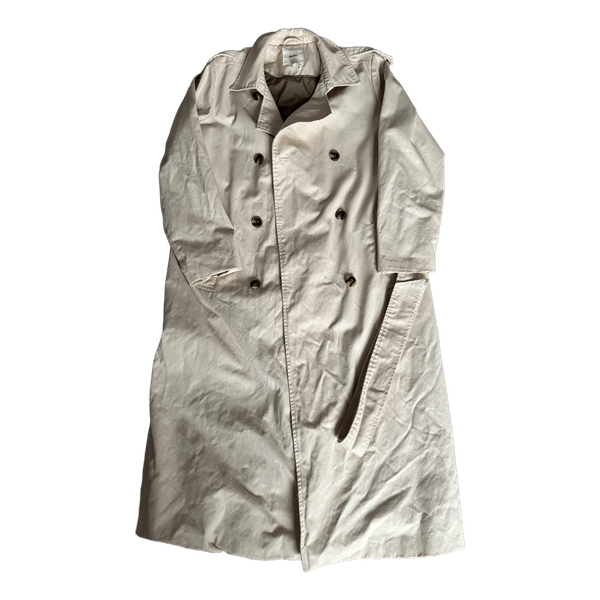 Beige organic cotton trenchcoat