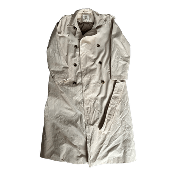 Beige organic cotton trenchcoat