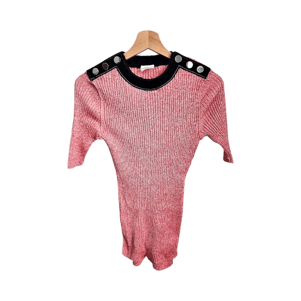H&M studio ribbed cotton top – size l (high stretch)

