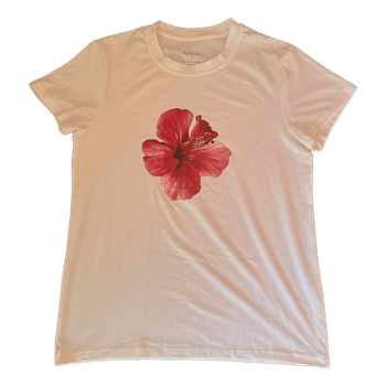 White flower print t-shirt