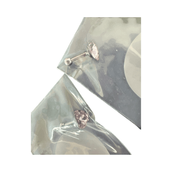 Pinkit sydänkorut kirurginterästä korviin