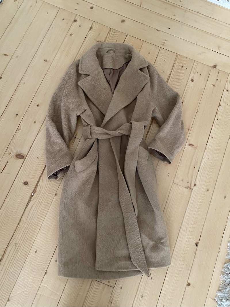 Beige wool coat