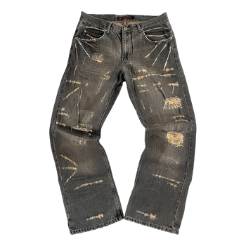 Grey distressed jeans