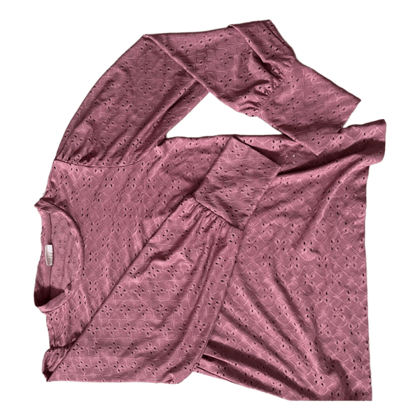 Pink langærmet bluse