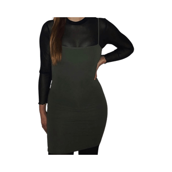 Khakinvihreä bodycon-minimekko XS/S – bile / party / club / trendy / bodycon / layering
