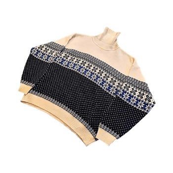 Knitted winter turtleneck sweater