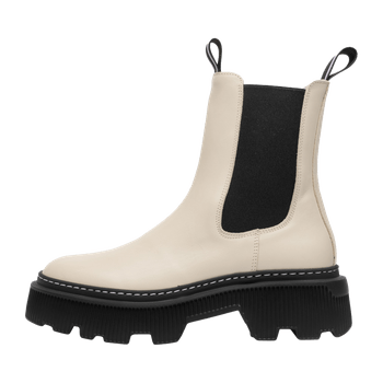 Off white platform ankle boots
