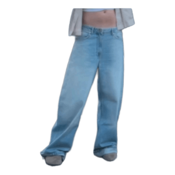 Lyseblå wide leg jeans