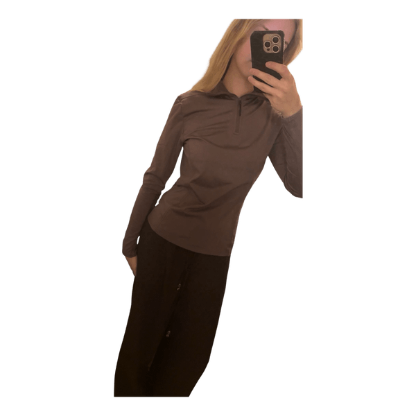 Brown long-sleeved ski top