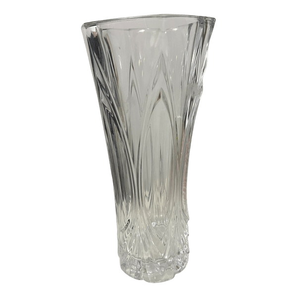 Crystal Clear glass vase 23cm long