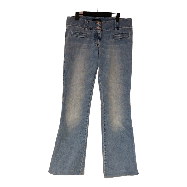 Hellblaue flare jeans