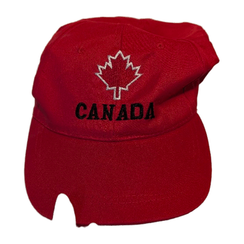 Red baseball cap with Canada logo