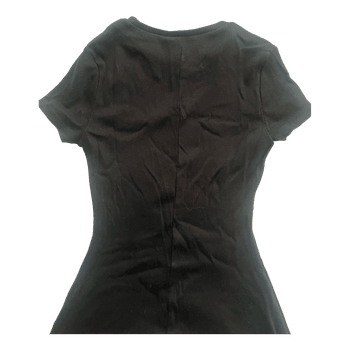 Black ribbed t-shirt dress