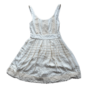 Cream lace mini dress