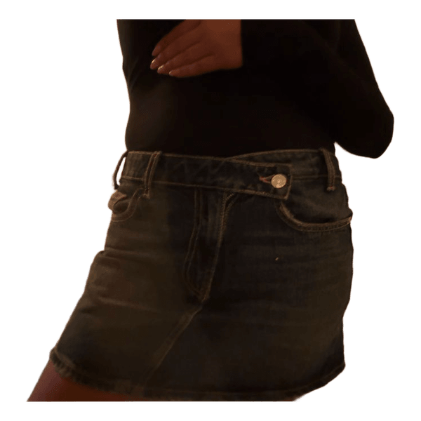 Blå denimnederdel